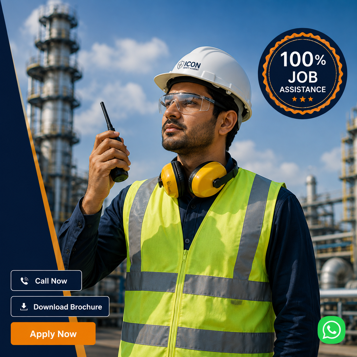 Safety officer at an industrial site